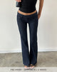 Image of Extra Low Rise Flare Jeans in Stripe Indigo
