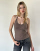 Image of Nemue Plunge Racerback Top in Coffee Quartz