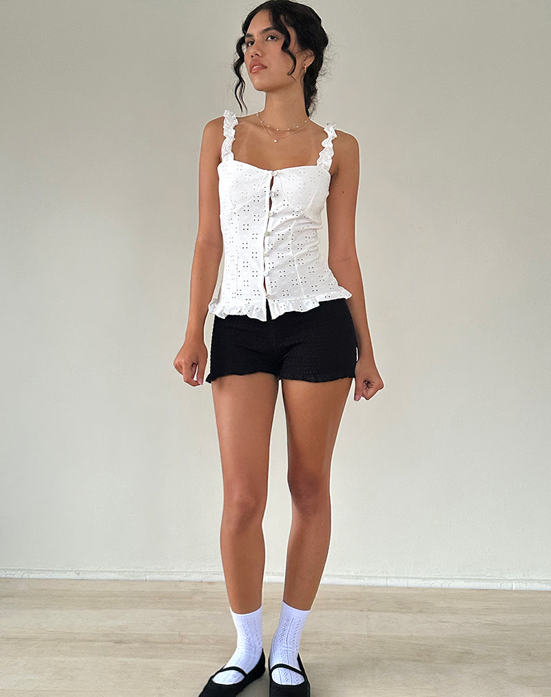 Image of Neroli Corset Top in Broderie White