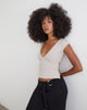 Image of Netan Crossover Top in Cannoli Cream