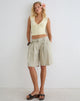 Image of Niso Utility Short in Cotton Twill Latte
