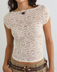Image of Nova Top in Lace Ivory