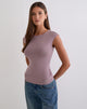 Image of Novia Top with Ruched Sides in Dusty Mauve