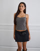 Image of Omaya Tailoring Corset Top in Charcoal