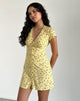 Image of Omoni Mini Dress in Wild Flower Lemon Drop
