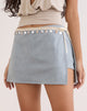 Image of Osiel Skort in Suede Dusty Blue