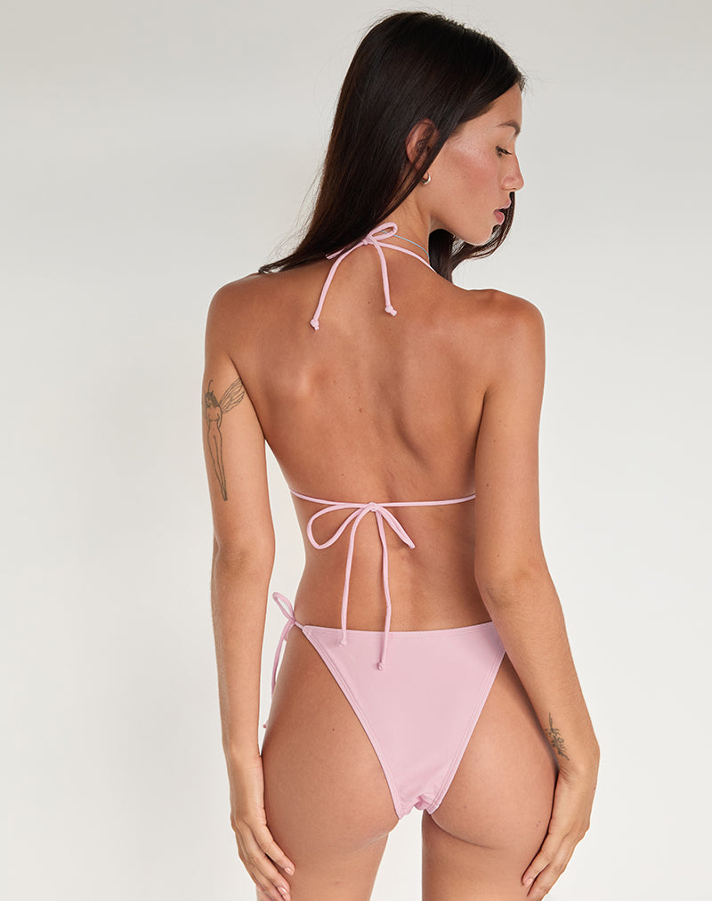 Image of Pami Bikini Top in Pink and Blue Watercolour Flower