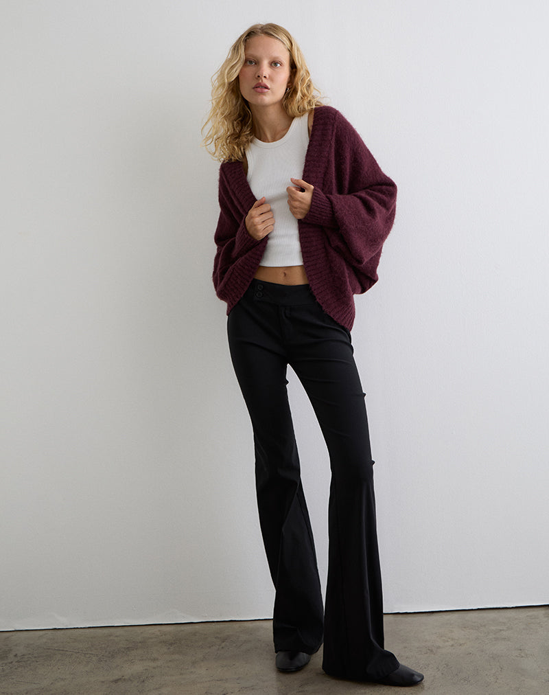 Image of Pasha Shrug Cardigan in Dark Cherry