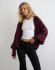 Image of Pasha Shrug Cardigan in Dark Cherry