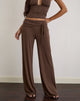 Image of Donata Trouser in Cupro Dark Brown