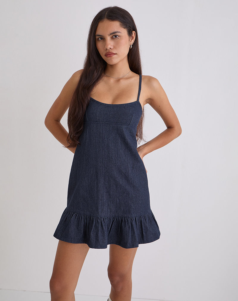Indigo Denim Mini Dress | Pamina motelrocks.com Indigo Denim Mini Dress | Pamina motelrocks.com