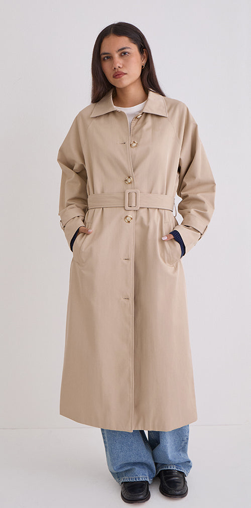 Image of Panala Trench Coat in Sand
