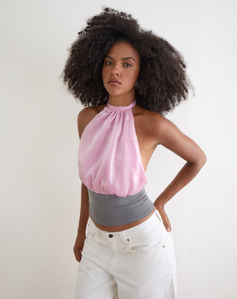 Yellow Frill Halter Neck Top | Juanita – motelrocks.com