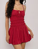 Image of Rasmil Bubble Mini Dress in Adrenaline Red