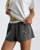 Image of Rata Shorts in Floral Embroidered Charcoal