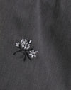 Floral Embroidered Charcoal