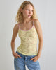 Image of Redum Cami Top in Yellow Lace