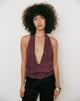 Image of Reo Halter Top in Abstract Snake Windsor Wine