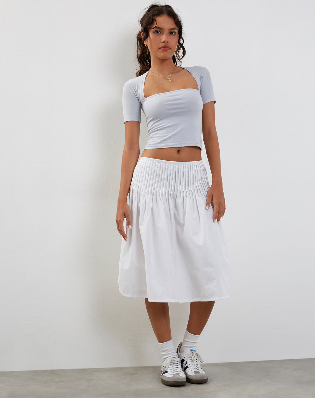 Requa Crop Top in Grey Dawn