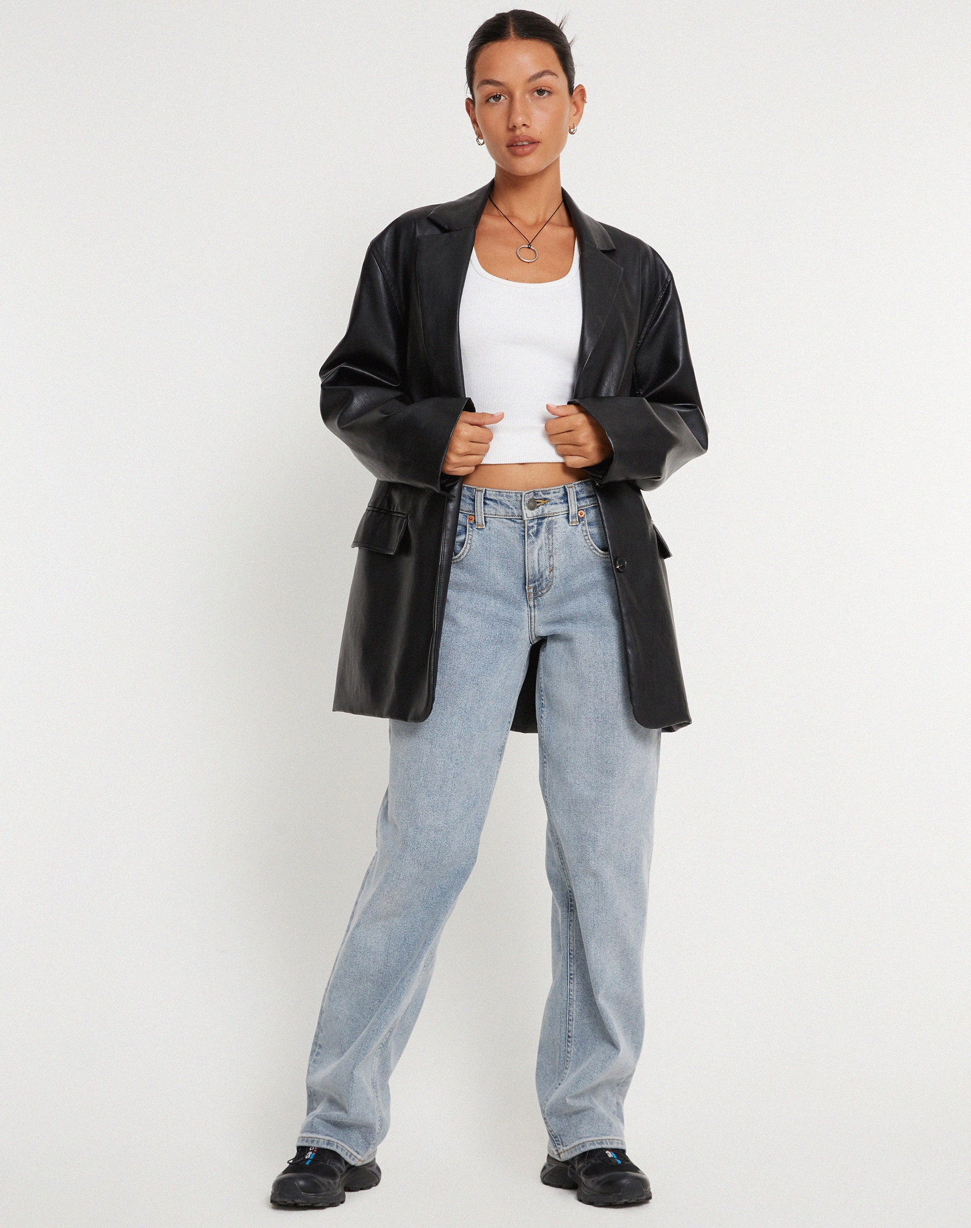 Pu blazer sales