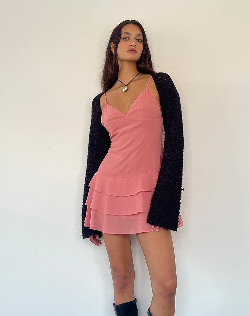 Chiffon Blush Mini Dress | Riasi – motelrocks.com