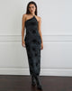 Image of Rikaya Maxi Dress in Burn Velvet Grey