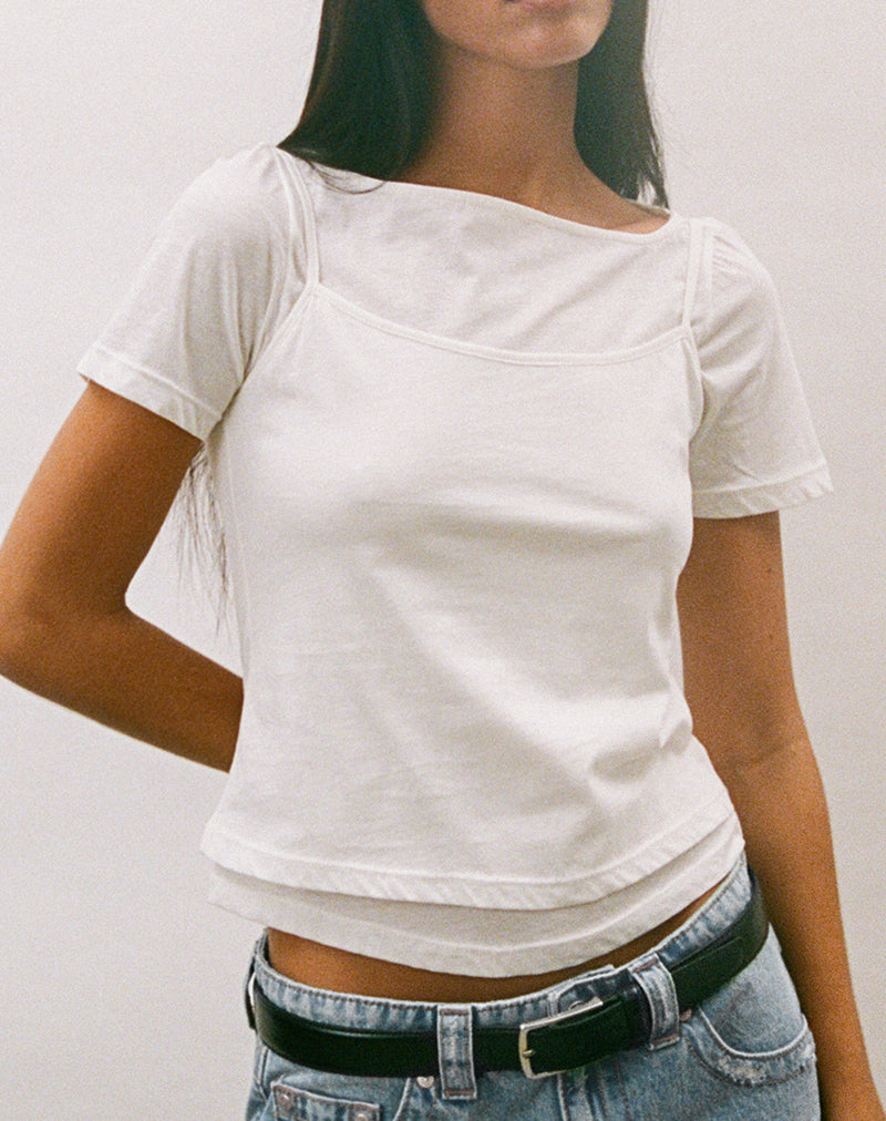 Image of Dolman Tee in Tissue Jersey Off White