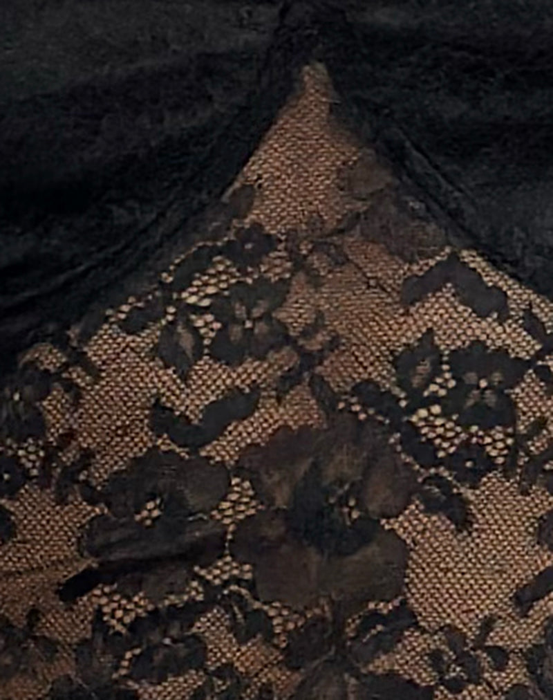 Black Lace Unlined Midi Dress