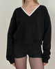 Image of Rodyn Jumper in Black with White Picot Binding