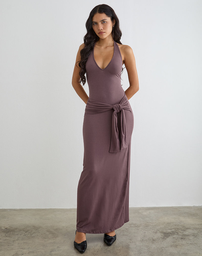 Image of Rohesia Maxi Dress in Deep Taupe