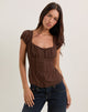 Image of Rolina Blouse in Chiffon Brown