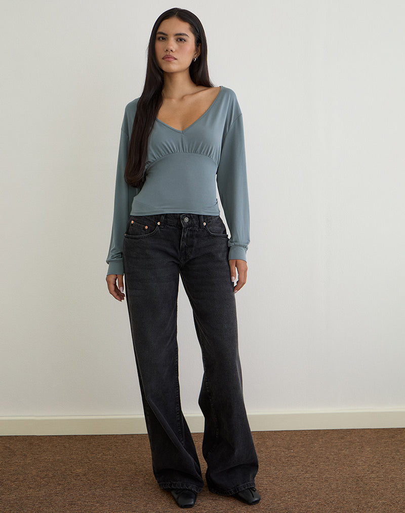 Image of Romari Top in Ash Blue