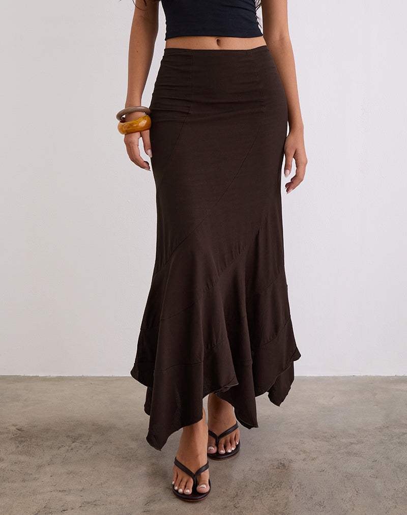 Rombe Maxi Skirt in Bitter Chocolate