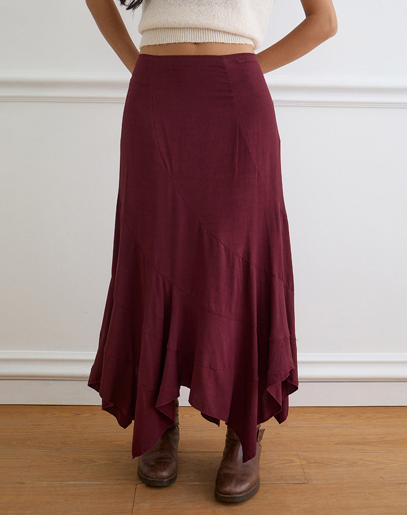 Image of Rombe Maxi Skirt in Maroon