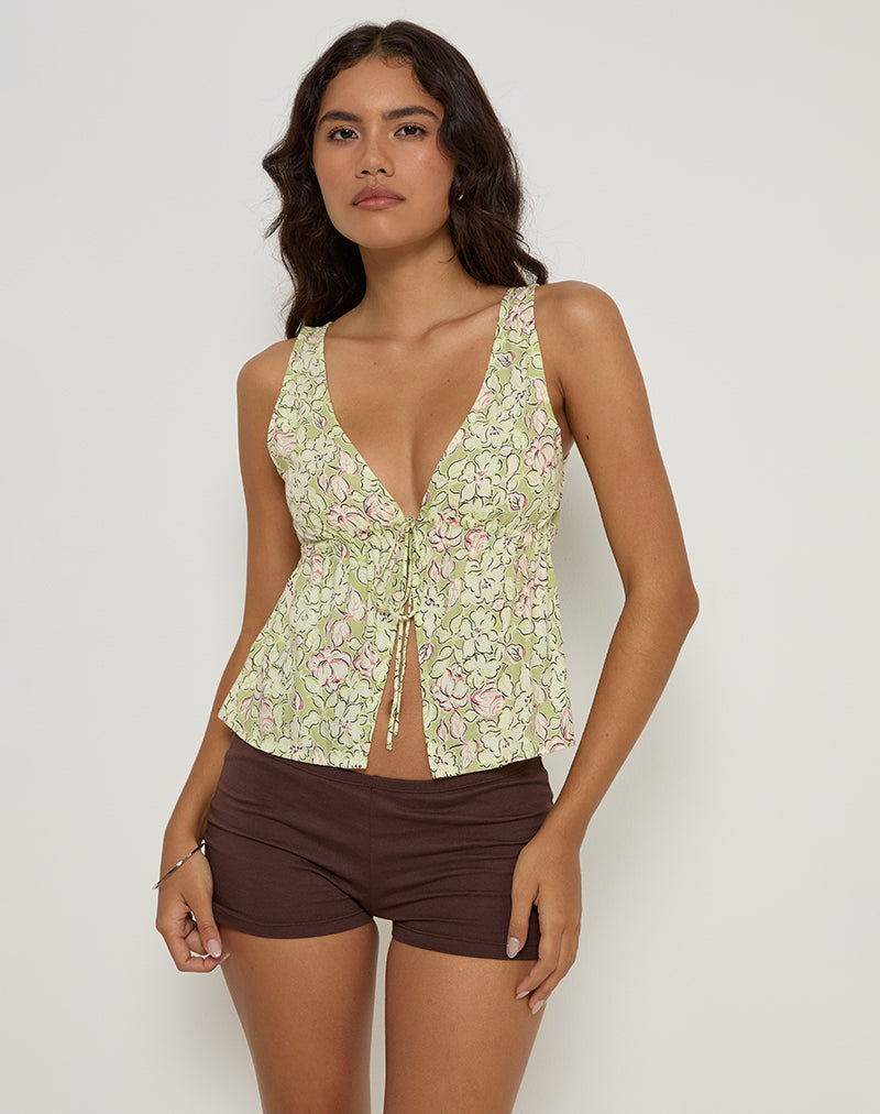 Image of Ronia Top in Blooming Lily Green