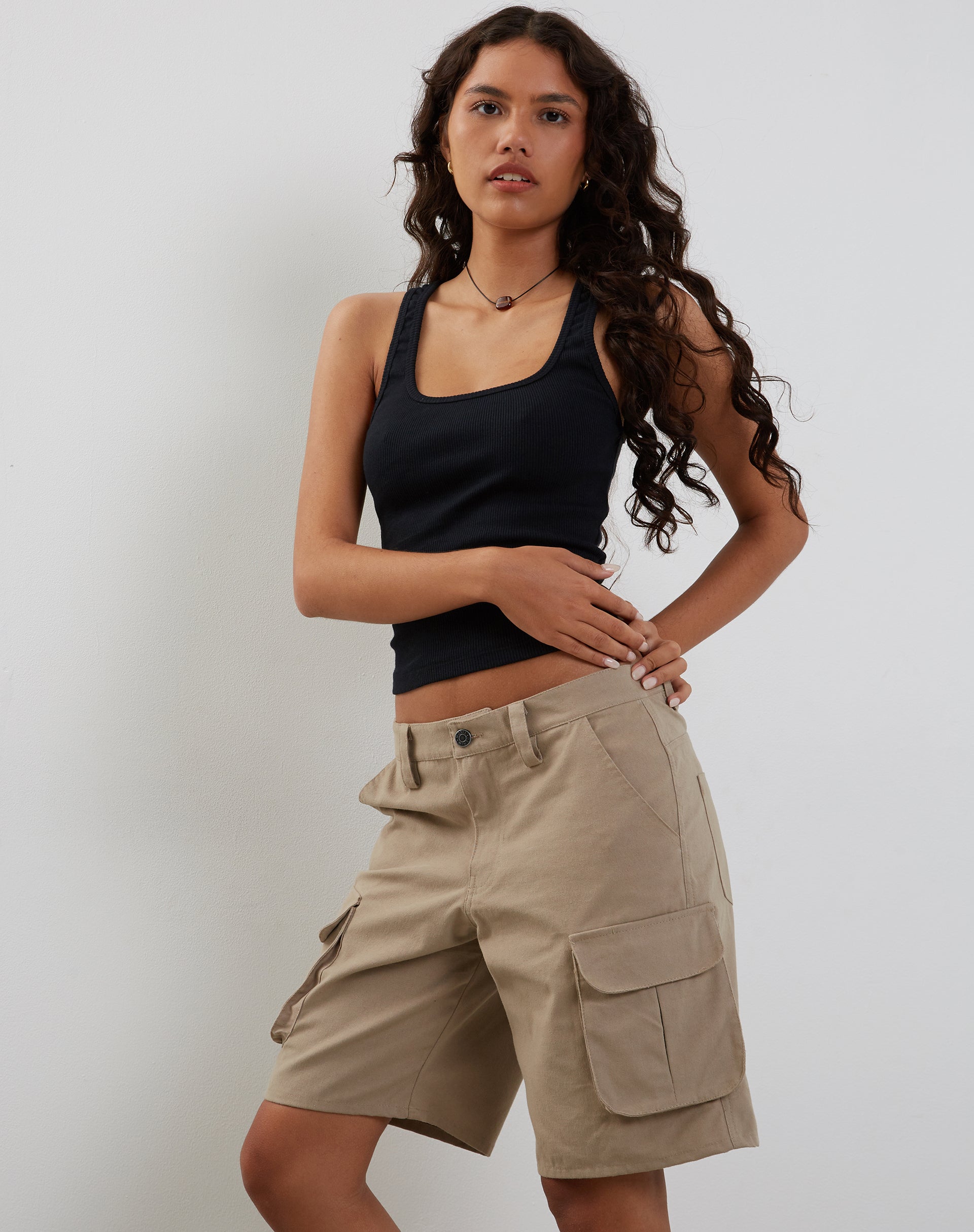 Stone Longline Cargo Shorts Saito motelrocks