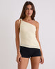 Image of Rusana Top in Sheer Diagonal Knit Buttercream