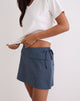 Image of Ryker Skort in Stretch Tailoring Pinstripe Navy