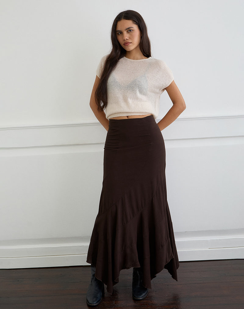 Rombe Maxi Skirt in Bitter Chocolate