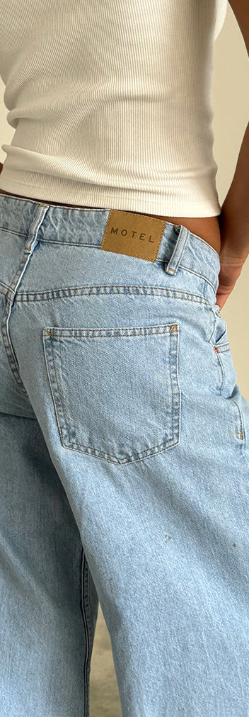Lowell Super Wide Pants, Light Blue