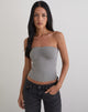 Image of Ruki Bandeau Top in Rayon Jersey Grey