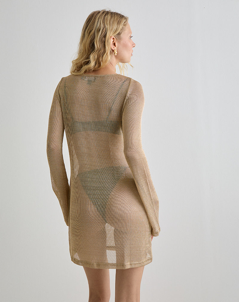 Image of Sachin Mini Dress in Gold Chain