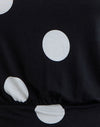 Monochrome Black with White Polka Print