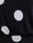 Monochrome Black with White Polka Print