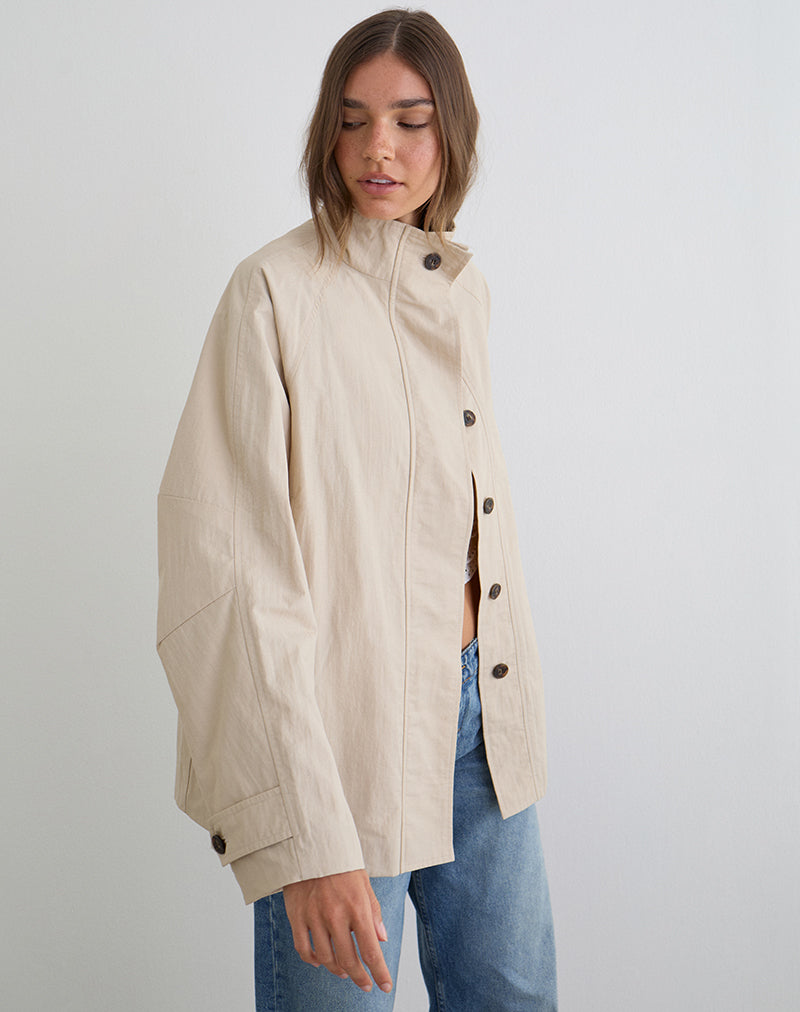 Image of Saipul Oversize Jacket in Beige