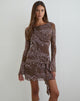 Image of Salira Mini Dress in Moonlit Blossom Brown