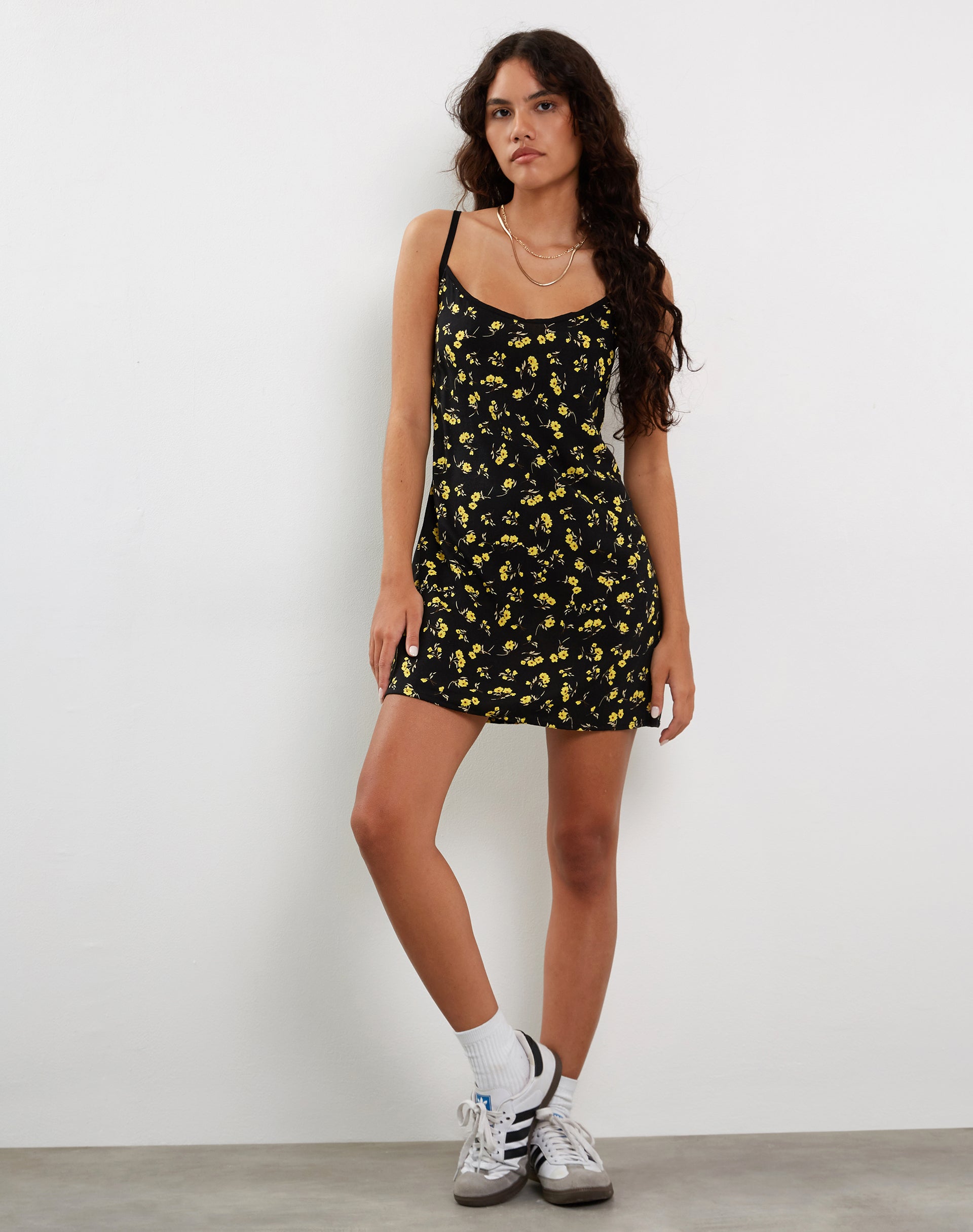 Buttercup Black Yellow Mini Dress | Samiya – motelrocks.com