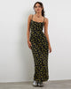 Image of Kafka Maxi Dress in Buttercup Black and Yellow