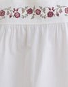 Poplin White with Cherry Blossom Embroidery