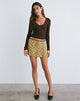 Image of Sango Mini Skirt in Bloom Yellow